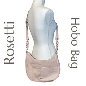 Rosetti Beige Hobo Bag Crossbody Gold Detail NWOT